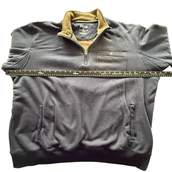 Duluth Trading Souped-Up 1/4 Zip Sweatshirt Mens Sz 2XL Waffle‎ Mock Navy Heavy - Picture 6 of 8